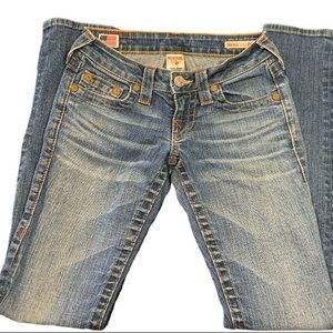 True Religion dark wash blue jeans size 25